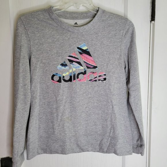Womans Size Medium Adidas Gray Sweatshirt - Picture 1 of 4